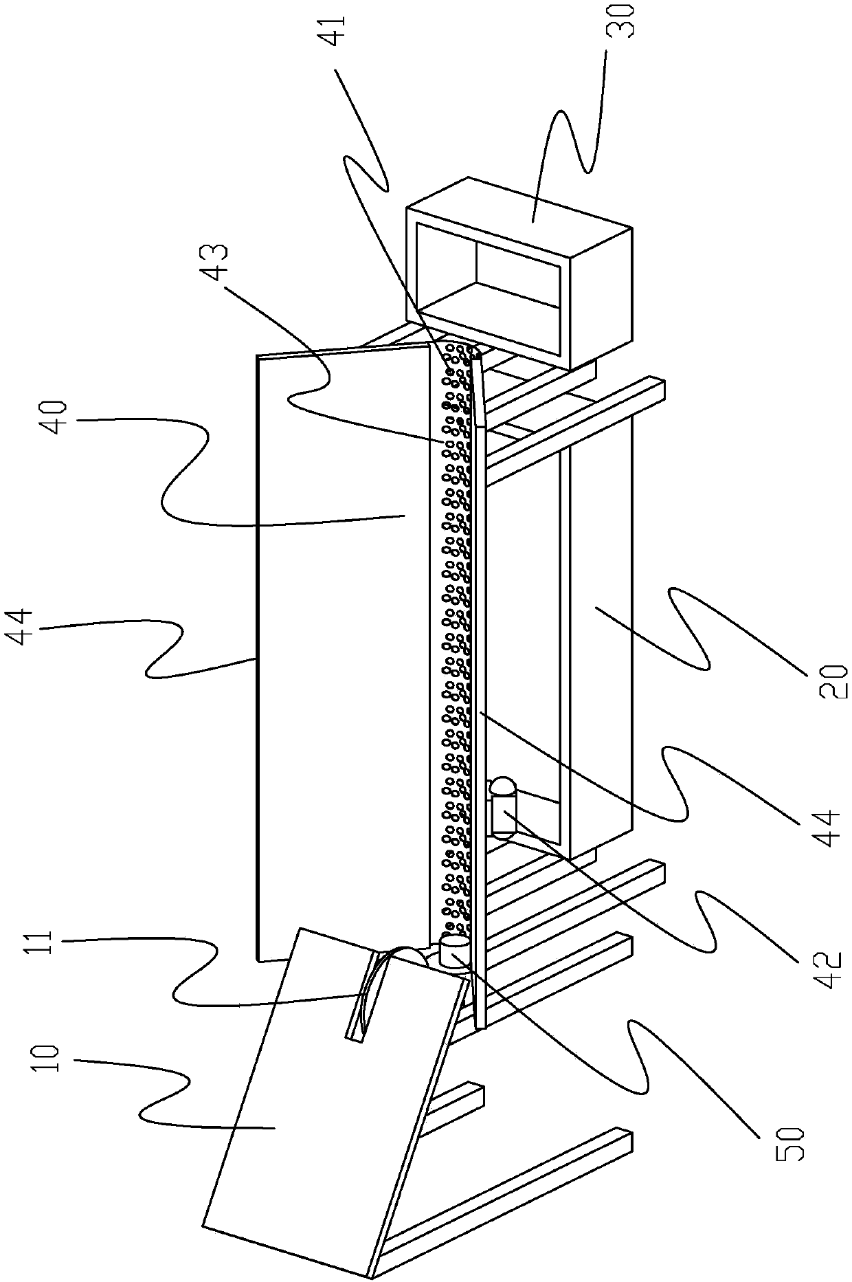 Automatic unpacking device for urea bags