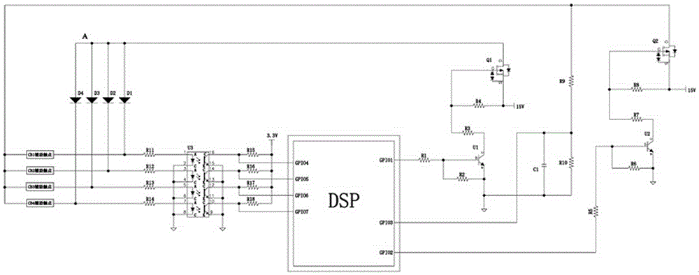 State monitoring circuit for breaker with auxiliary contacts