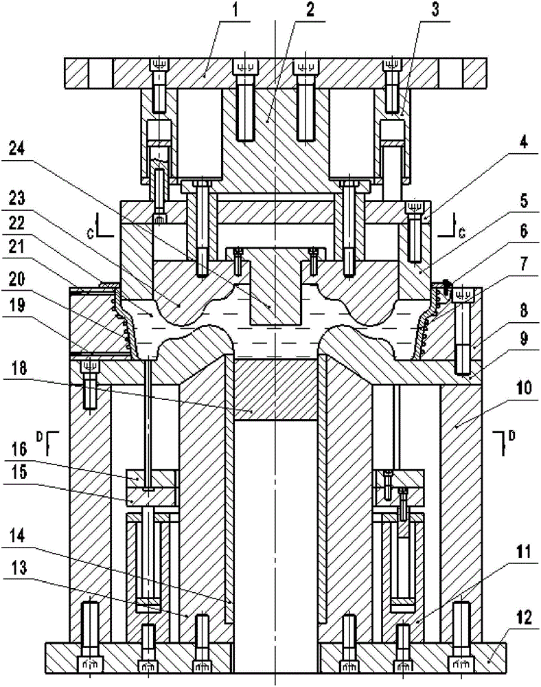 S-shaped spoke plate track wheel blank cast and casting method thereof