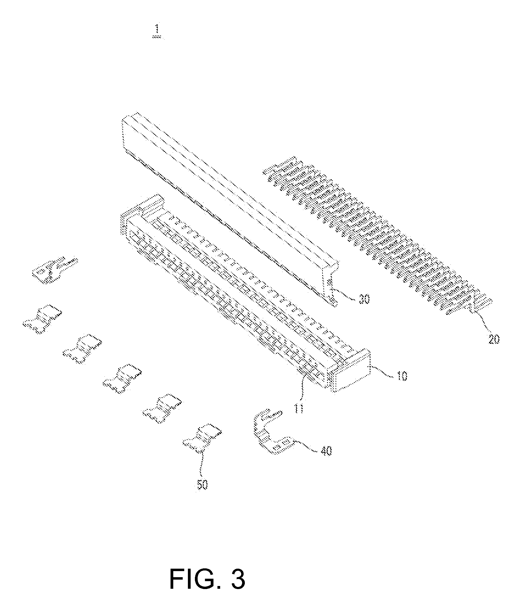 Mounting structure and method of connector for flexible cable