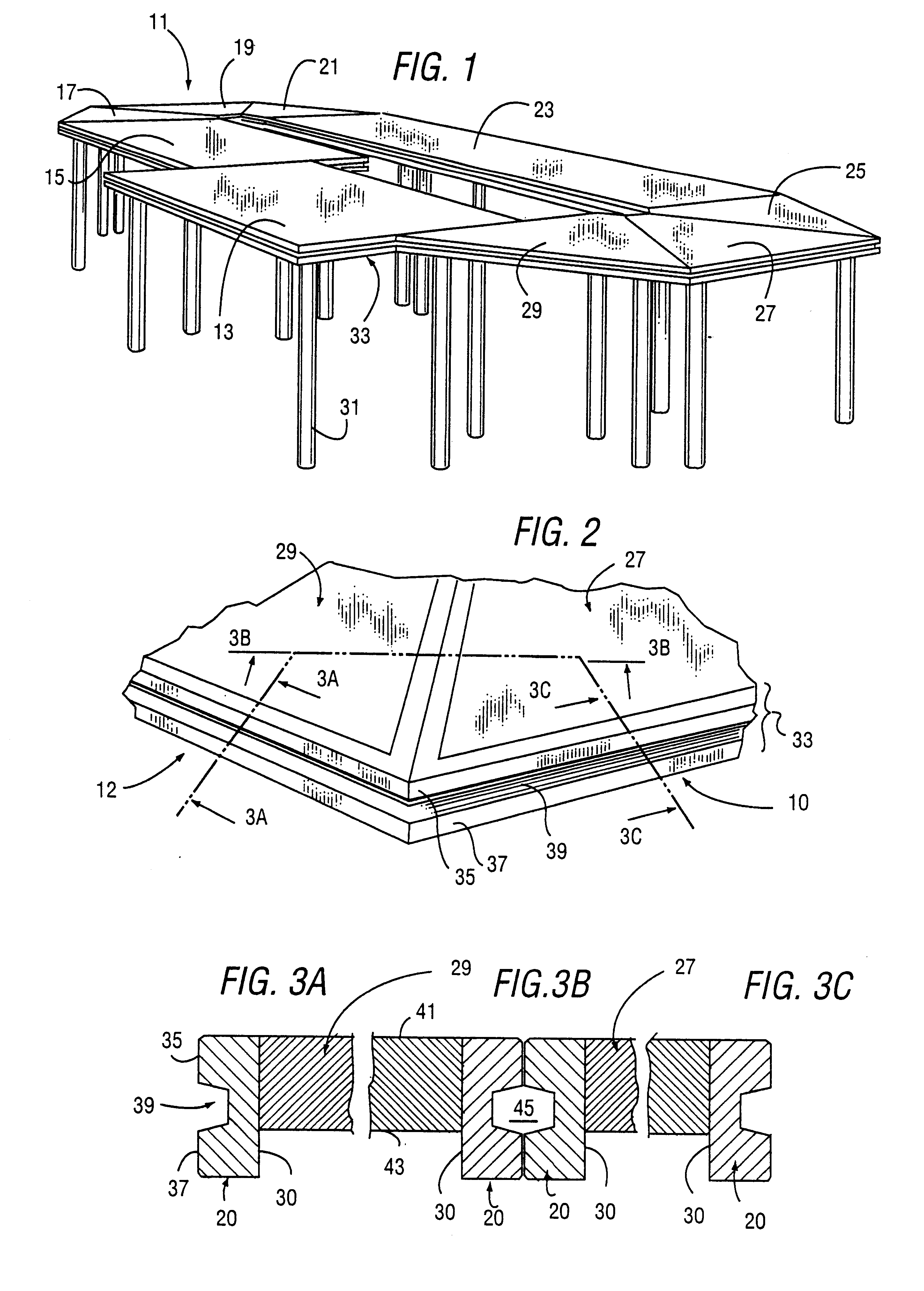 Self-leveling modular table and method of forming a level modular table