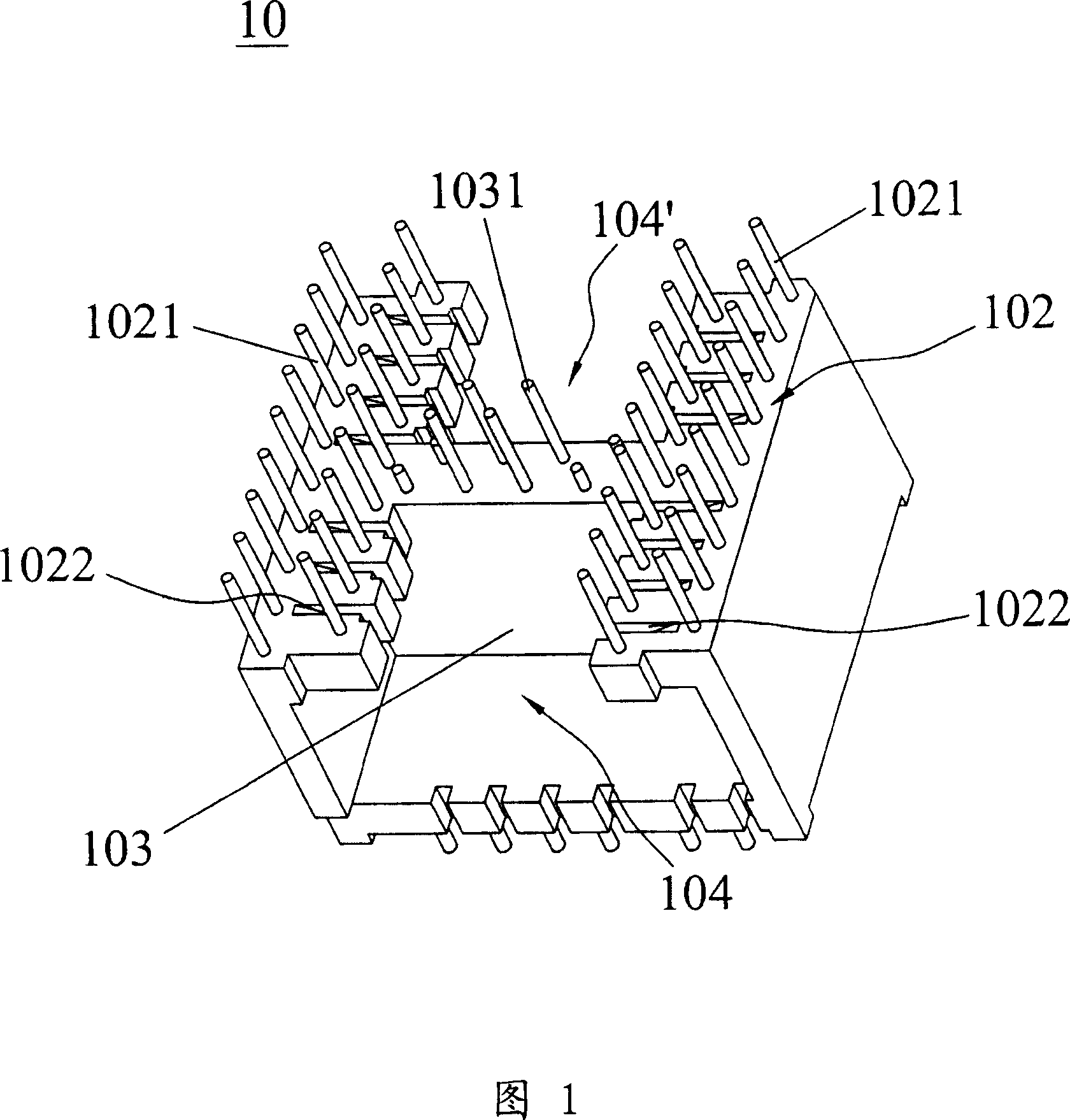 Filter and its coil arrangement frame