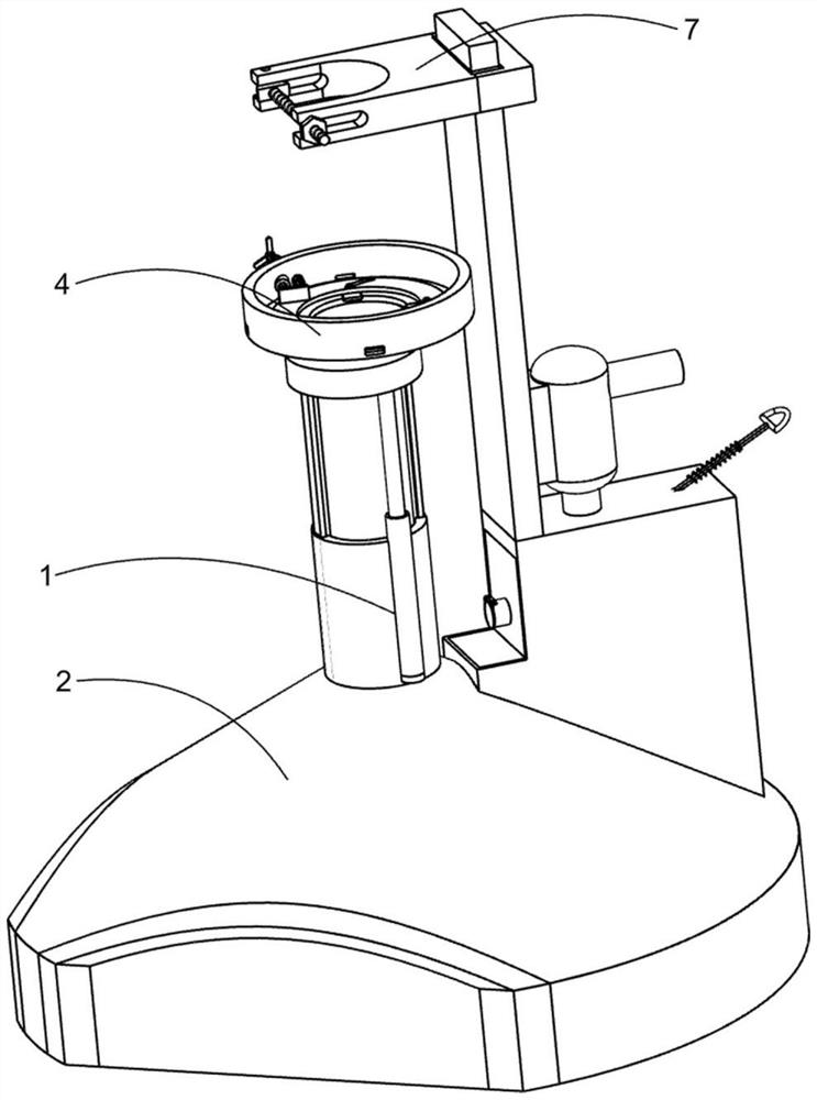 A convenient detachable electric hammer vacuuming device