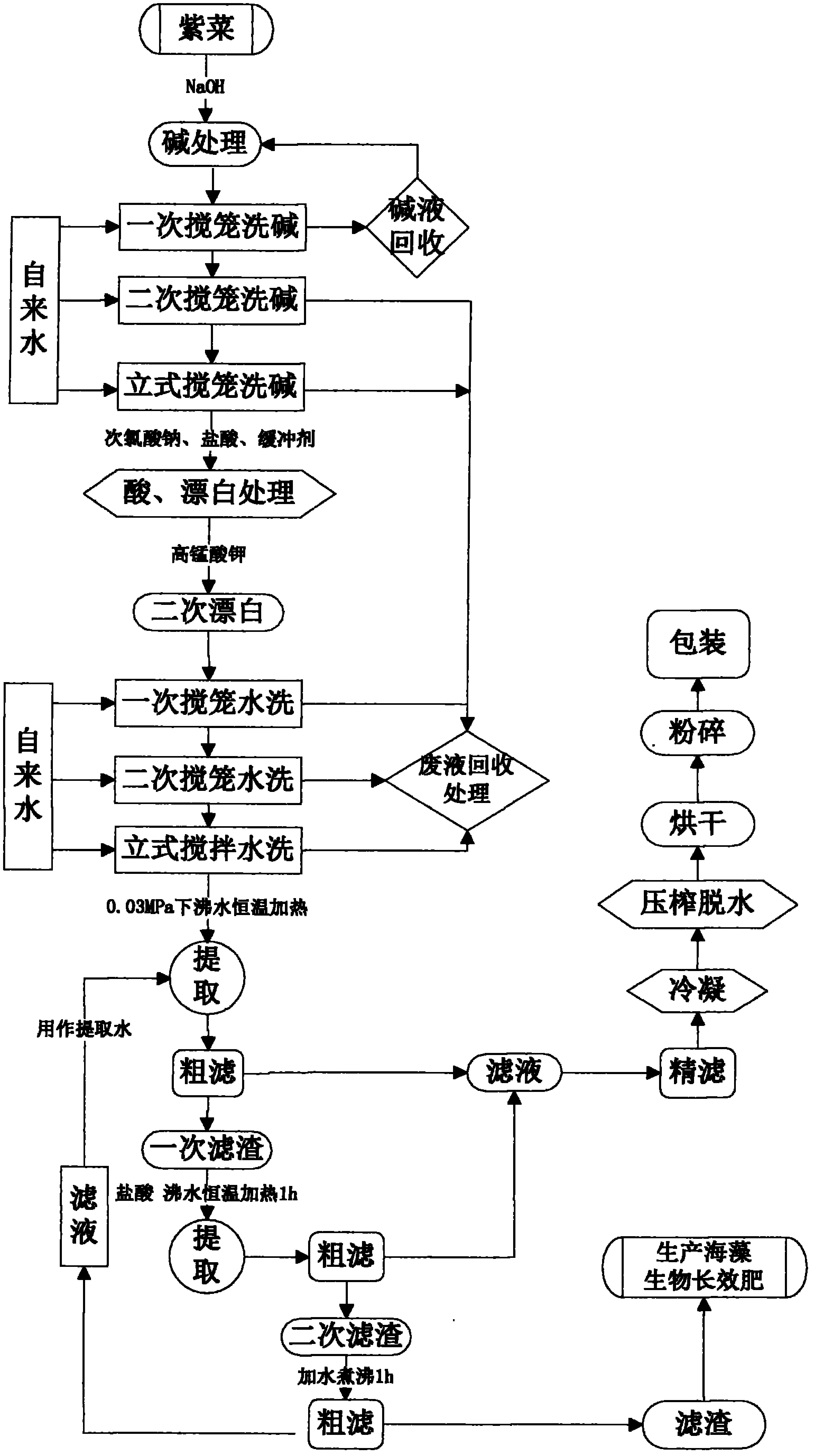 Processing technology for extracting agar from laver