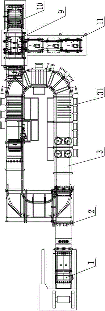 Annular rubber-sheet cooling machine