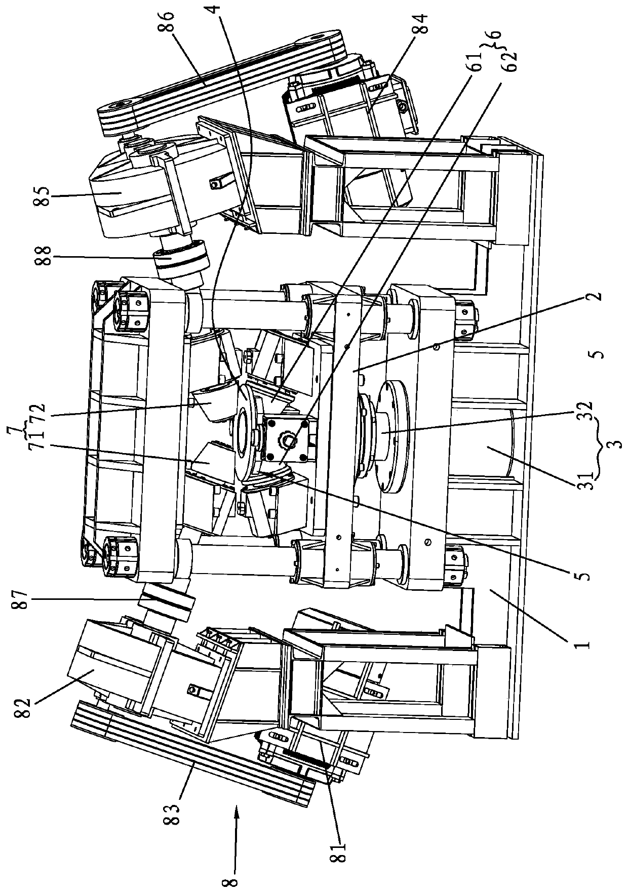 A ring rolling machine structure