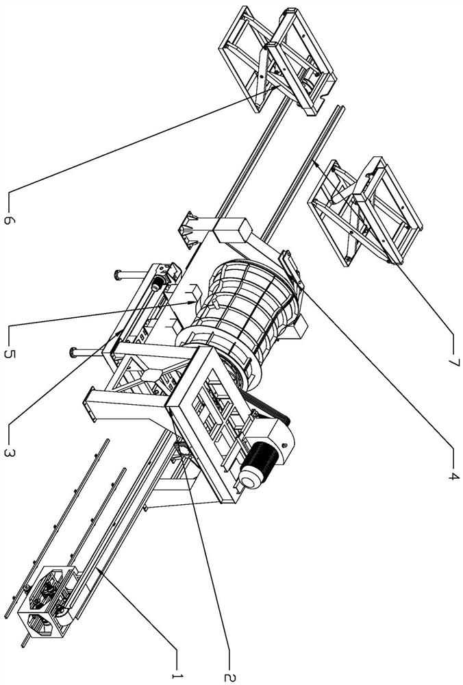 Working method of hanging roller overturning vertical demolding pipe manufacturing equipment