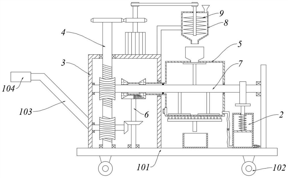 A drying device for resin waste recycling