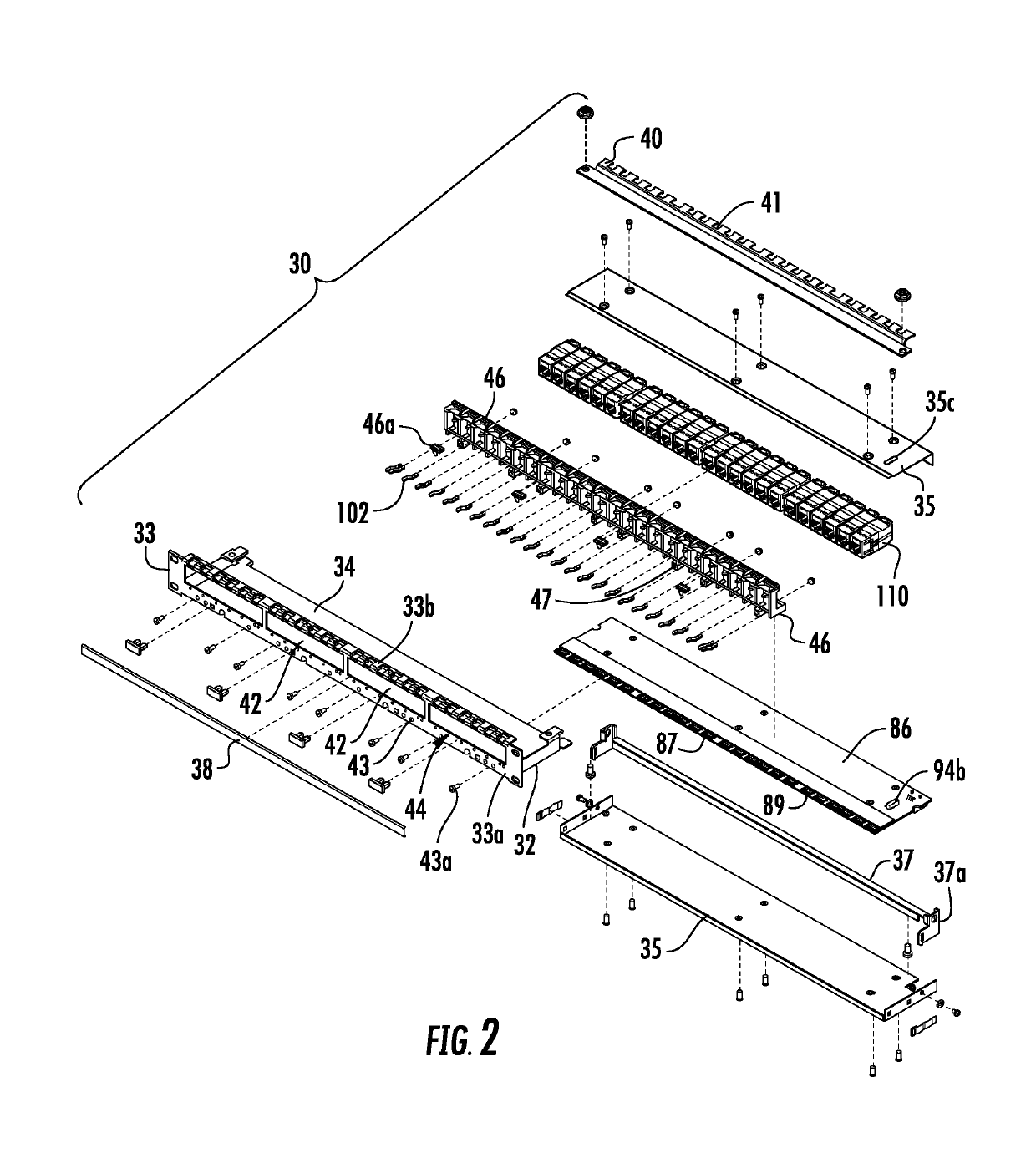 Patch panel frame for circuit board module