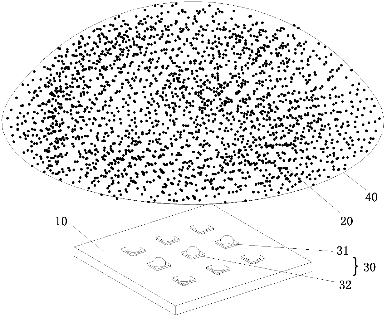 Light emitting diode (LED) light source component and LED lamp provided with same