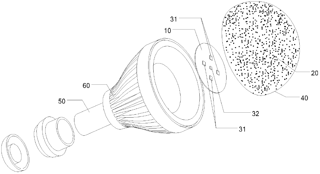 Light emitting diode (LED) light source component and LED lamp provided with same