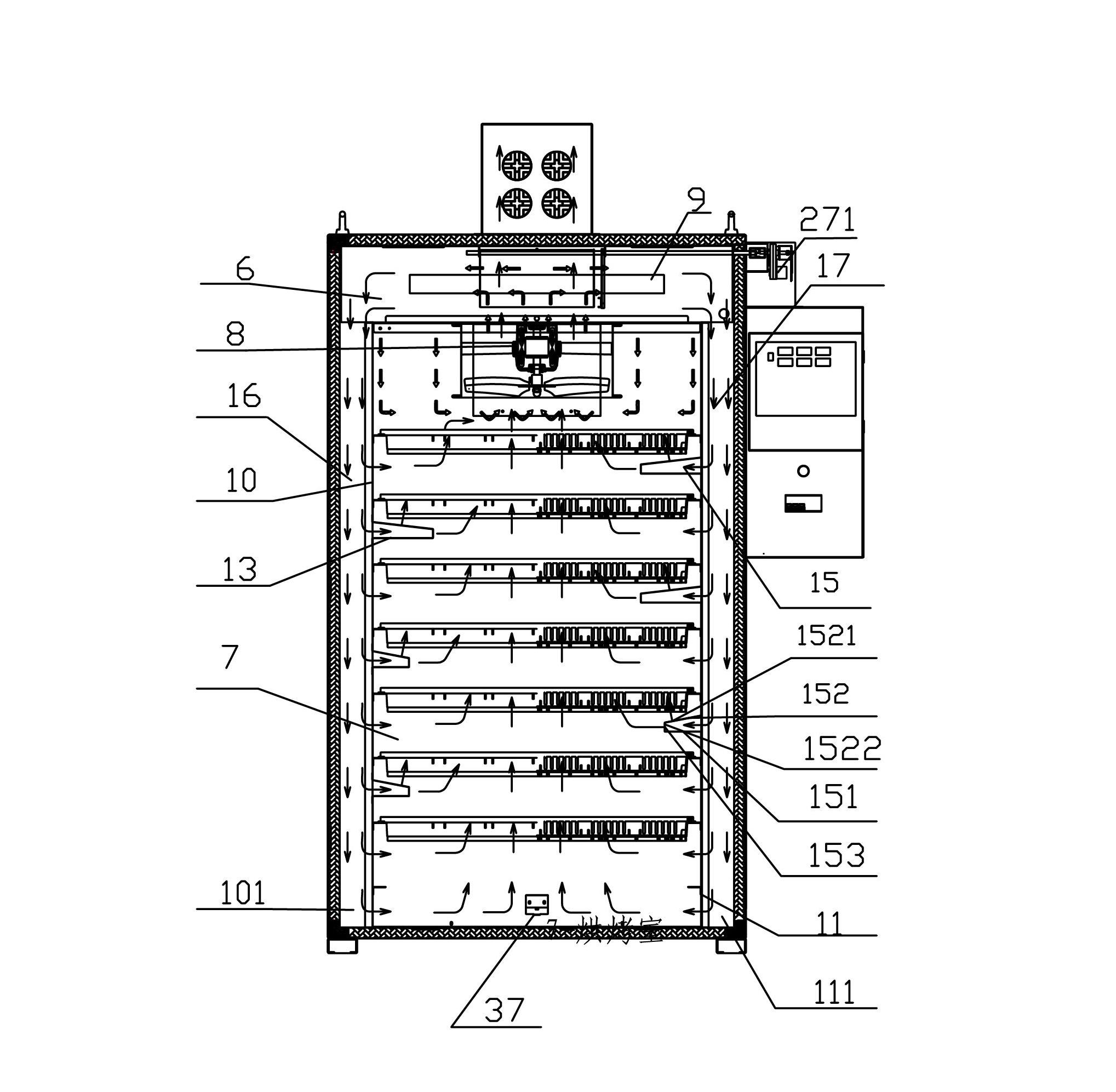 Intelligent electric heating drier