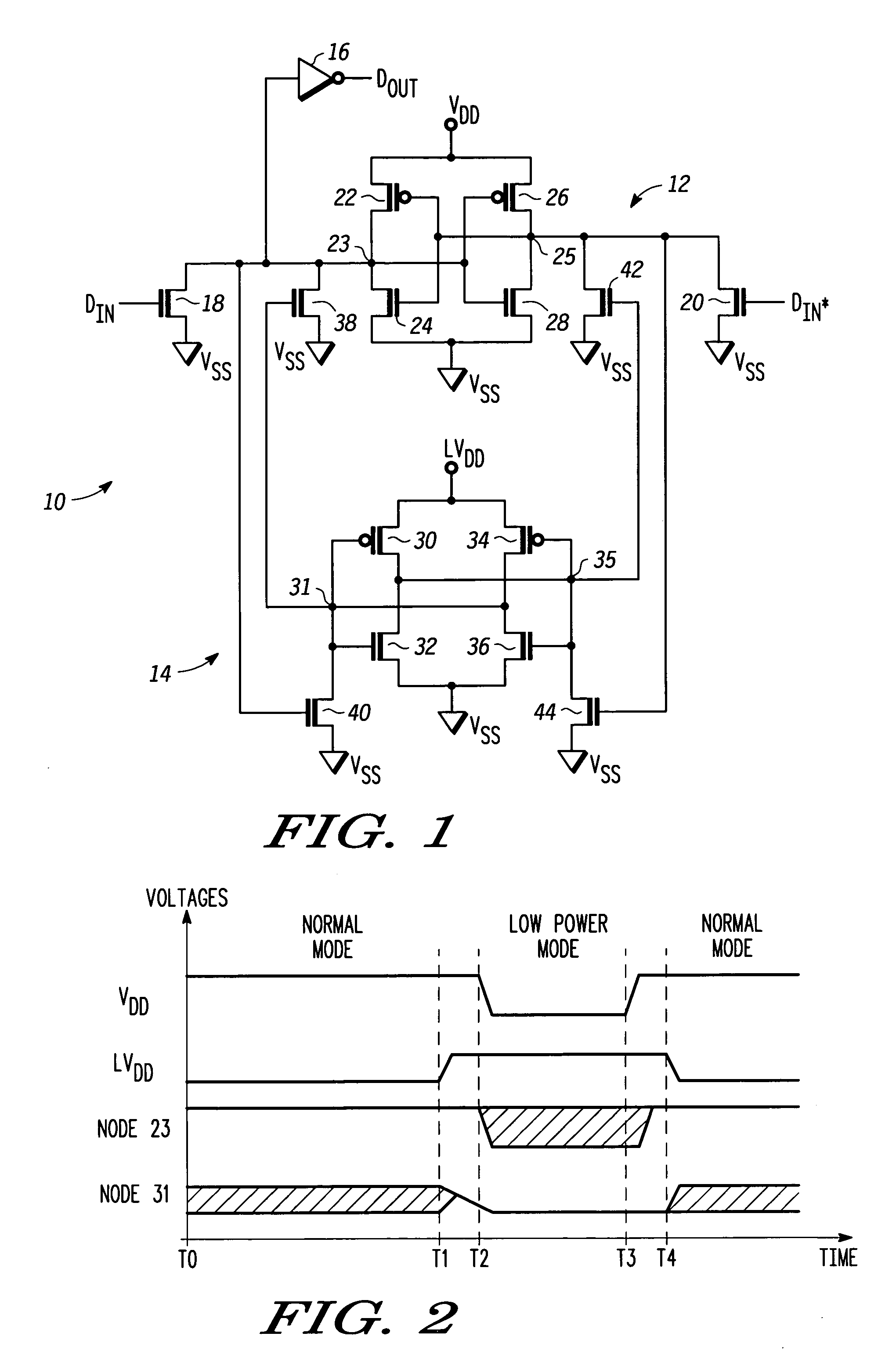 Integrated circuit having a low power mode and method therefor