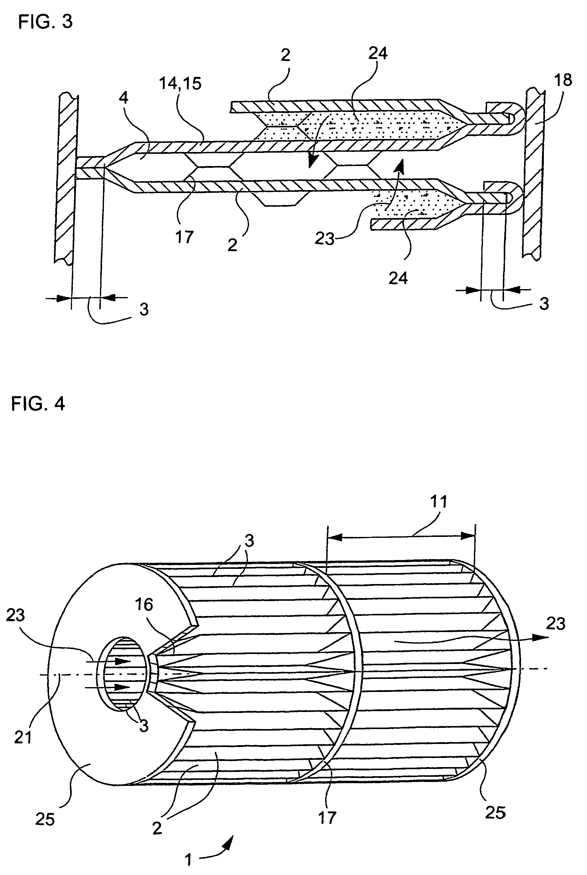 Roller seam welded body for exhaust gas treatment and process for producing the body