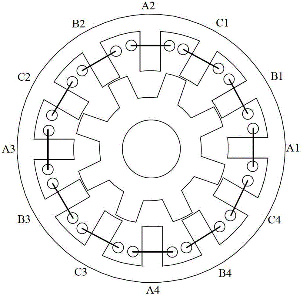 Double-speed winding switch reluctance motor