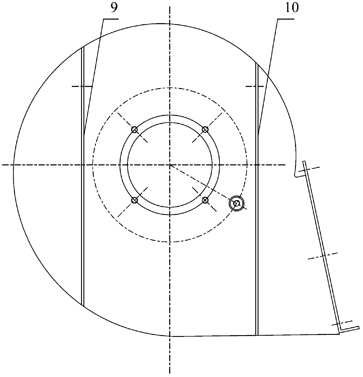 Centrifugal fan set used for cooling high speed train traction motor