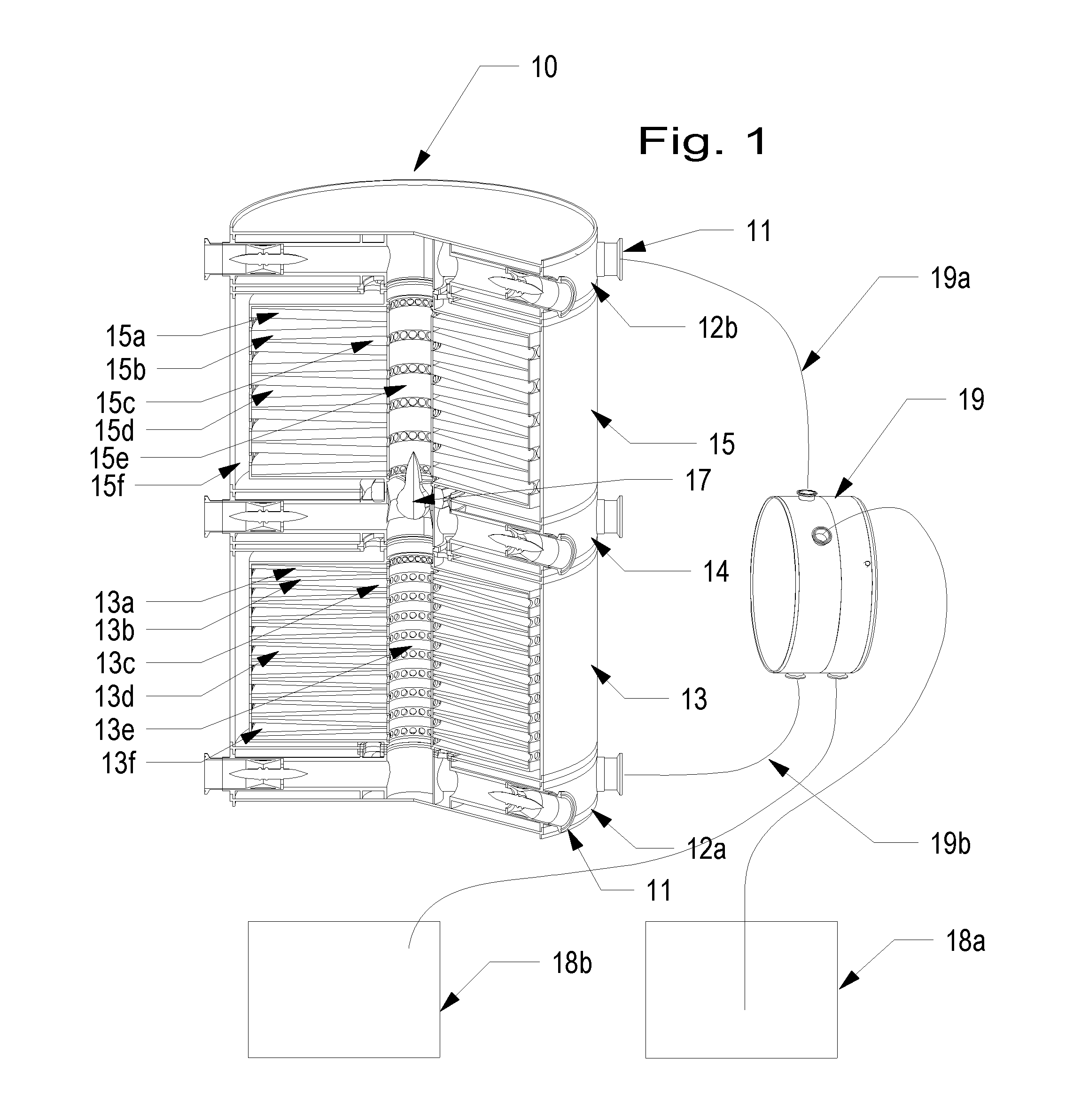 Biopharmaceutical process apparatuses assembled into a column