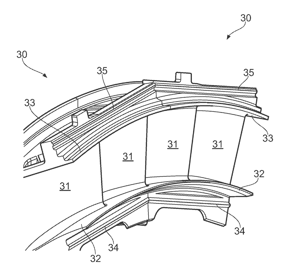 Method of designing guide vane formations