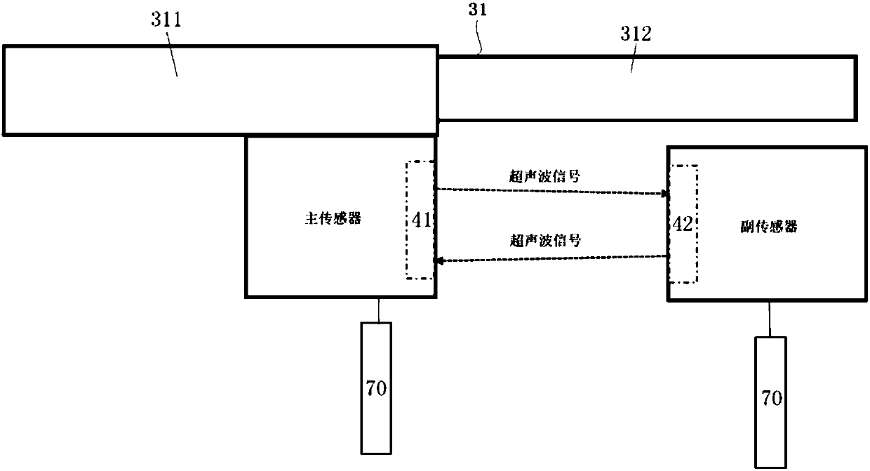 Cargo boom structure and movement measuring device and method thereof