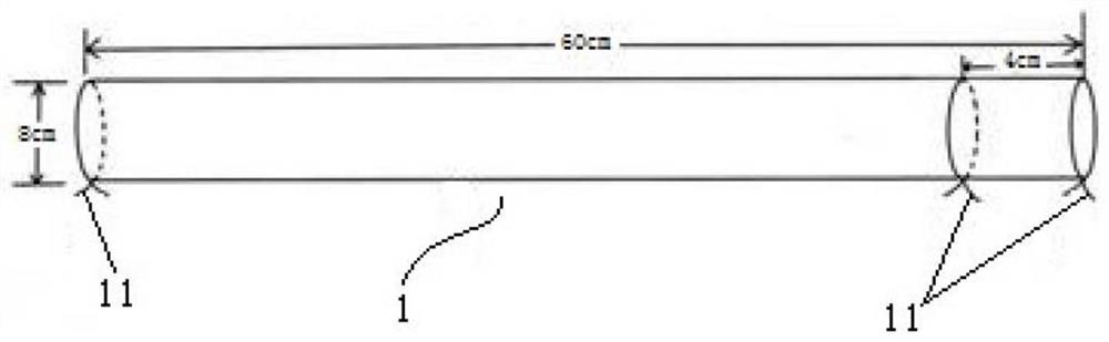 Specimen holding device for right hemicolon NOSES surgery and application method thereof