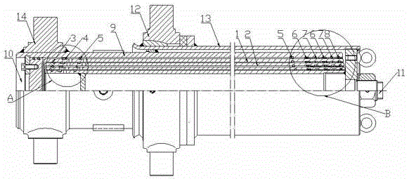 Multi-stage hydraulic oil cylinder with improved structure