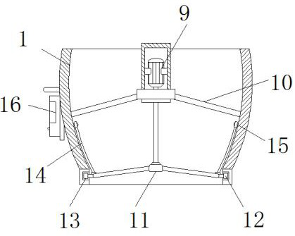 A desalination treatment device for sea sand used as construction sand