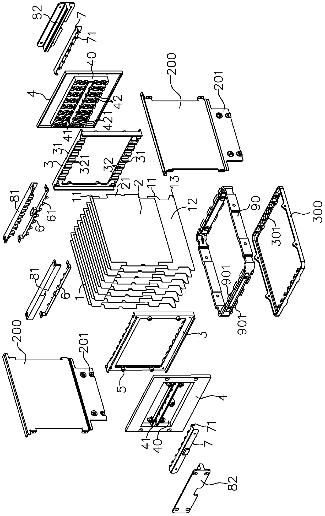 Electrode plate fixing mechanism and electrostatic purification device applying same