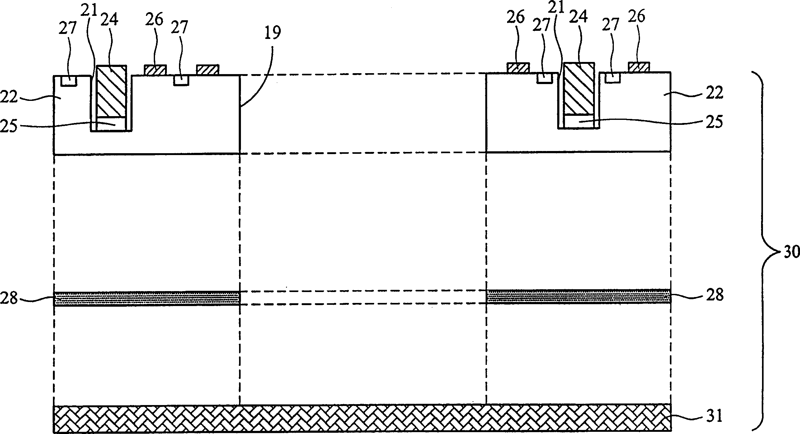 Integrated module board with embedded IC chip and passive element and its production method