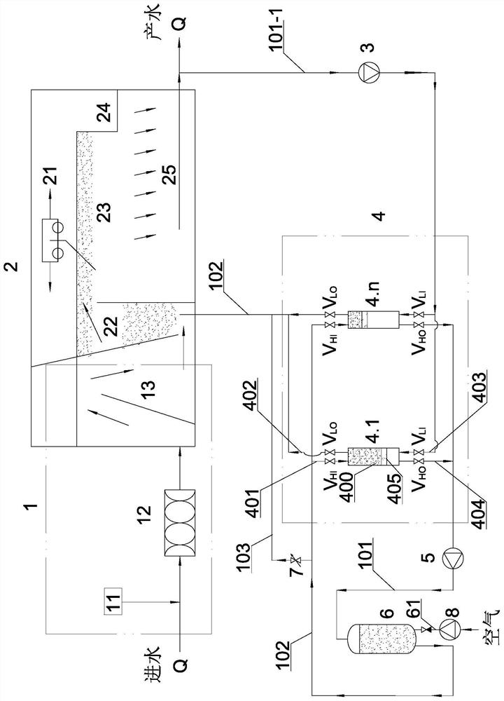 Energy-saving dissolved air flotation device and system