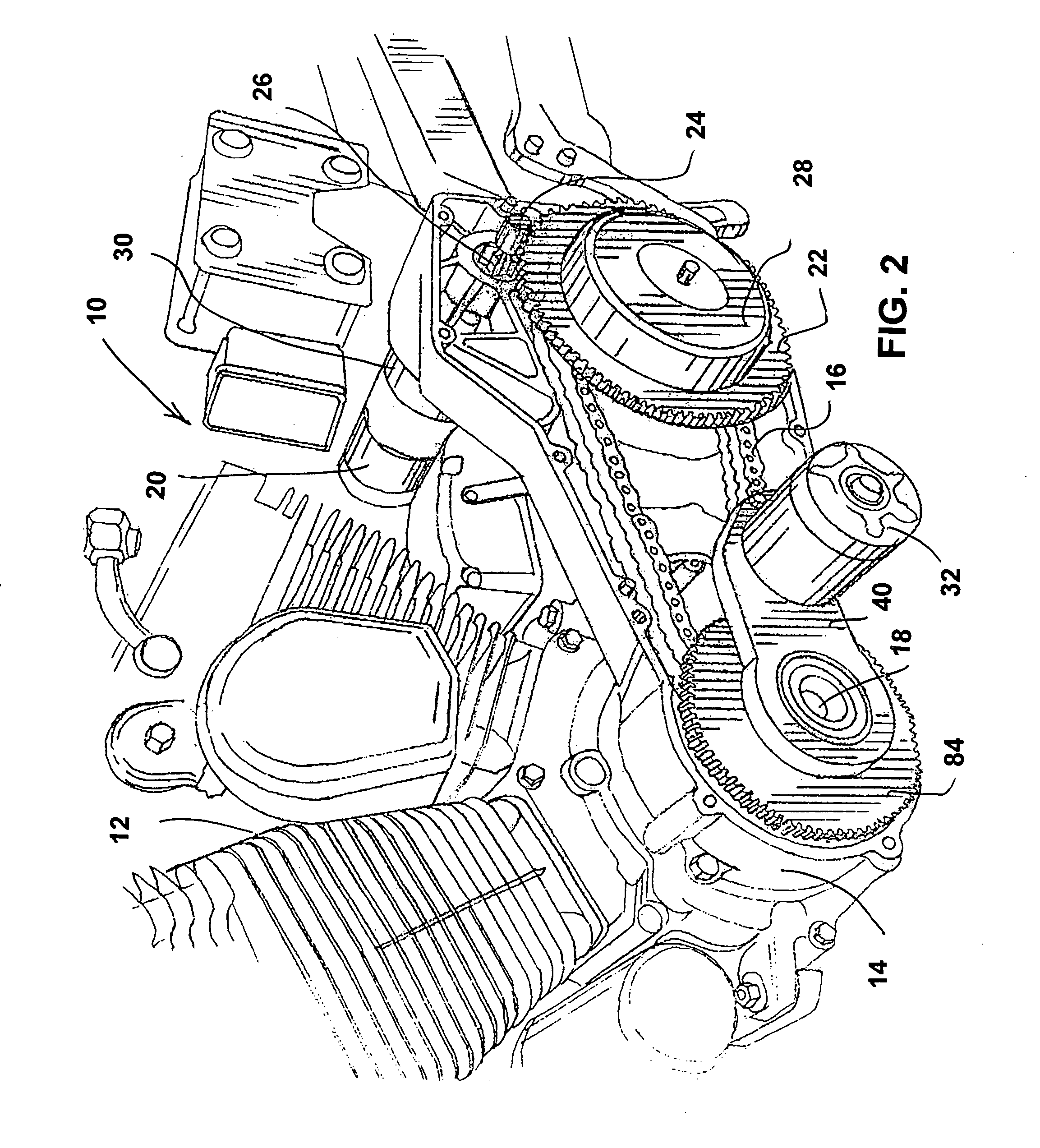 Direct drive cranking system for belt or chain-driven V-Twin motorcycle engines