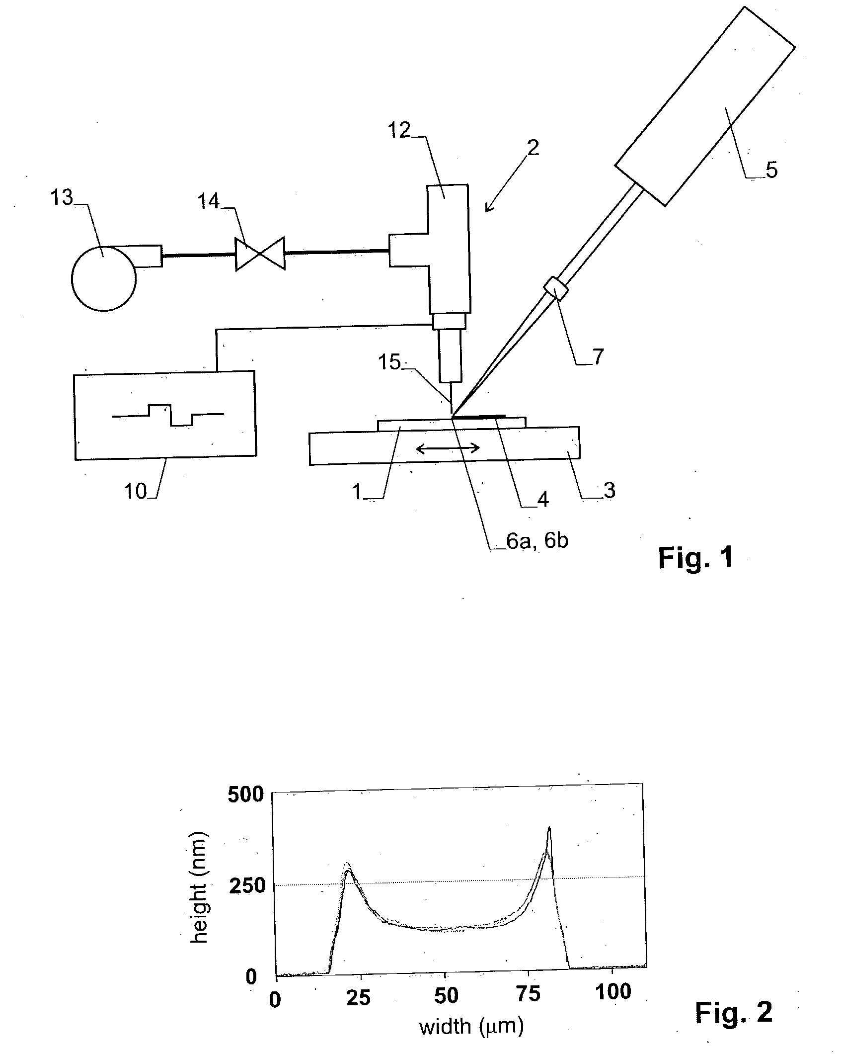 Method for producing a structure using nanoparticles