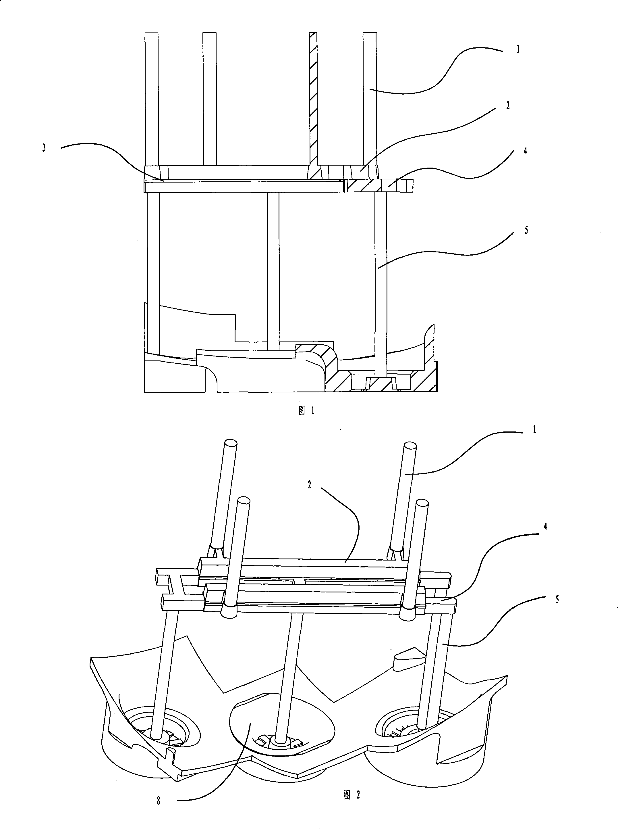 Medium-pressure heavy-section outer-cylinder iron casting gating system of steam turbine