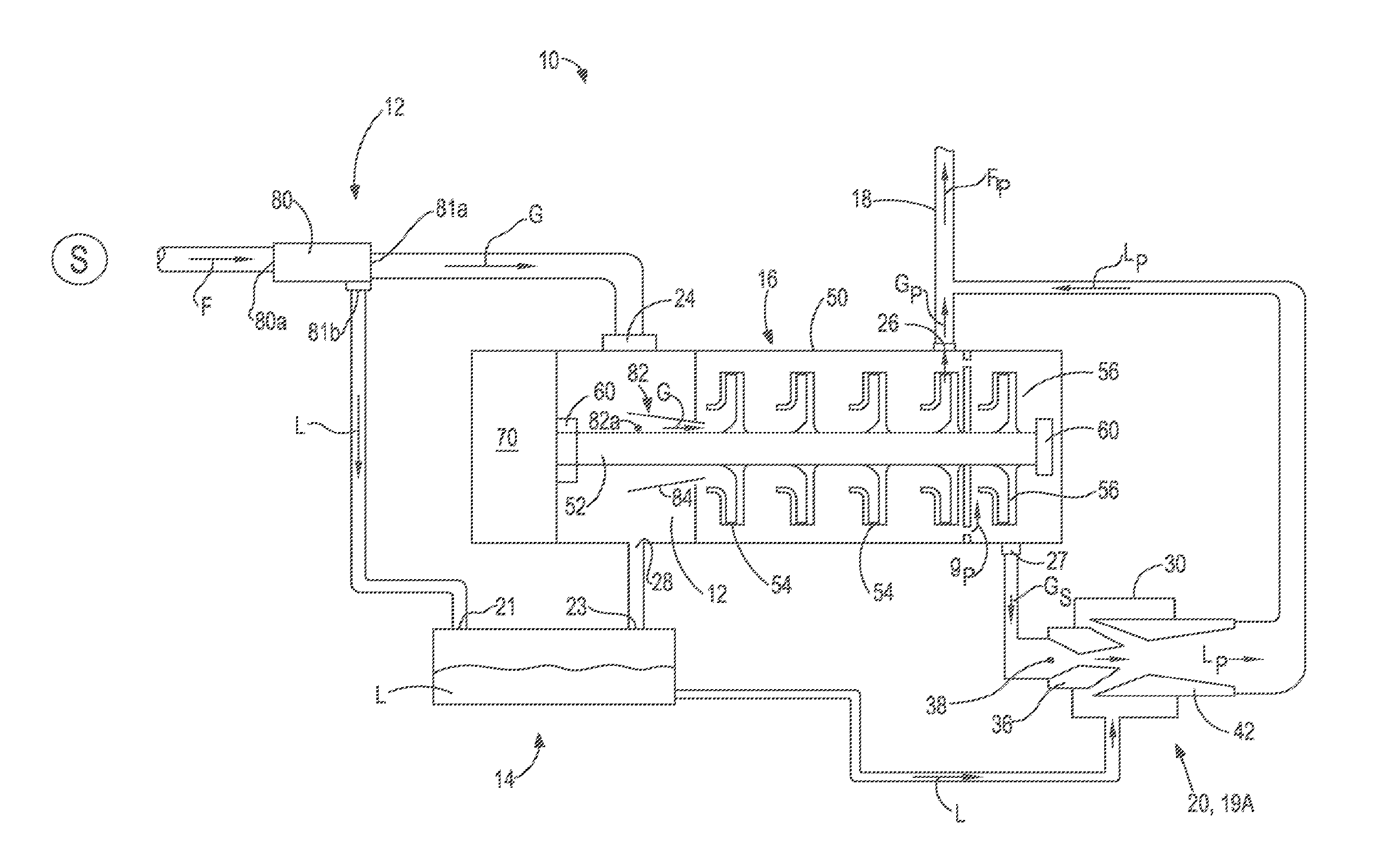 Compressor assembly including separator and ejector pump