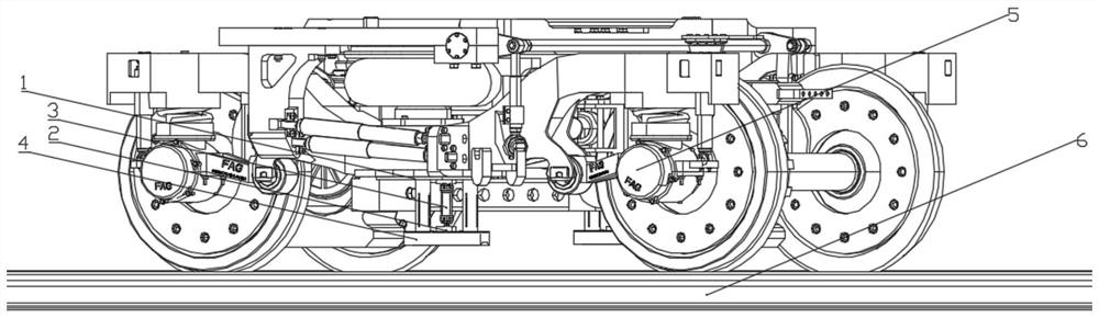 Magnetic attraction type railway vehicle anti-overturning device