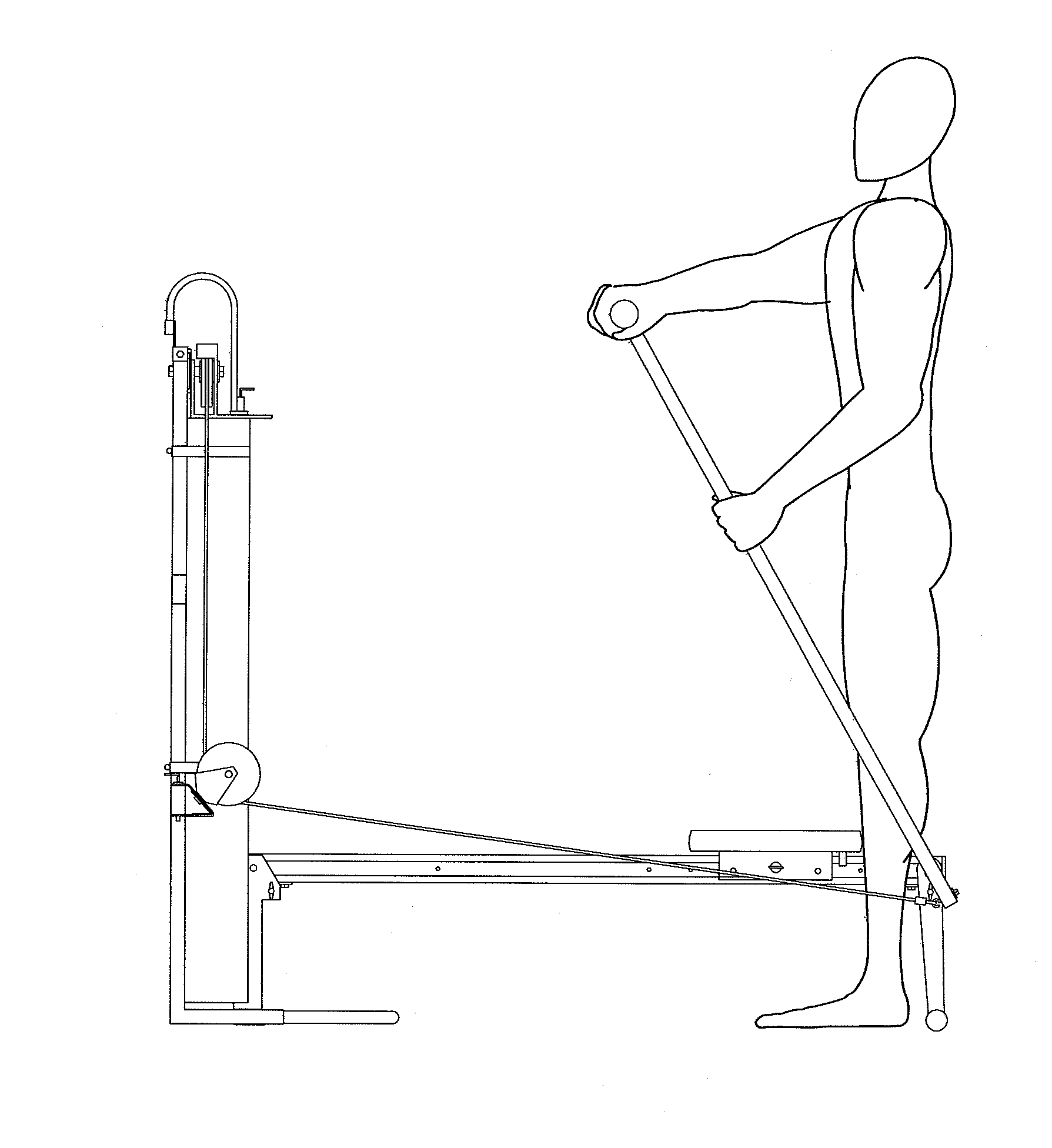 Exercise machine for training watersports athletes