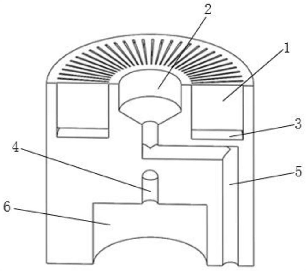 Integrated hot end structure of pulse tube refrigerator and implementation method