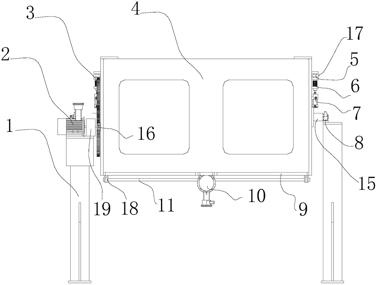 Automatic flexible freight bag overturning machine