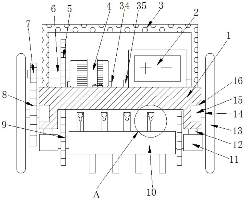 A device for turning soil in a test field for agricultural science experiments