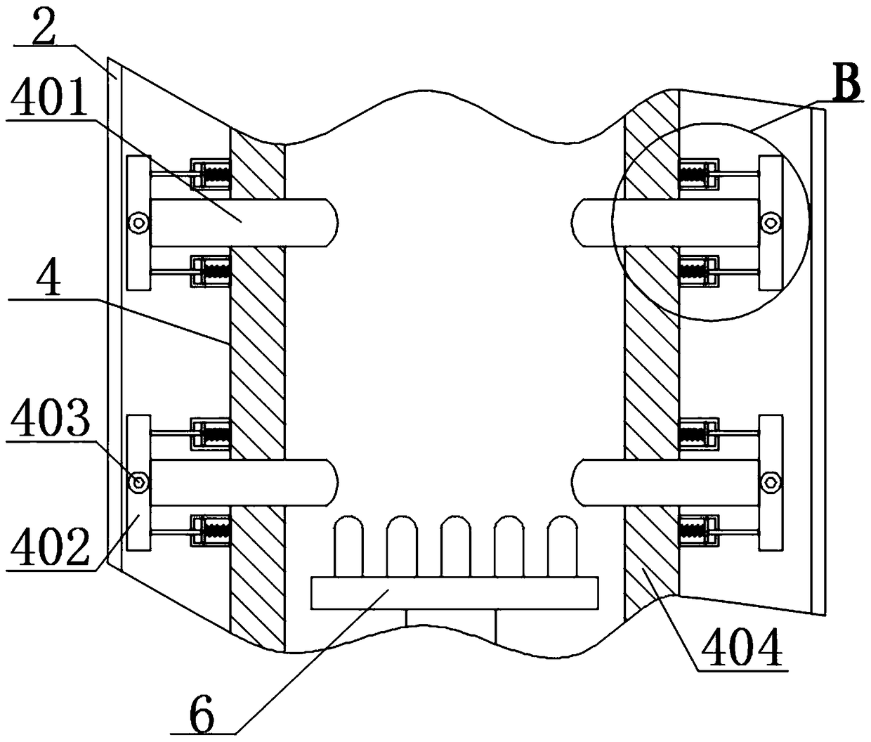 Defeathering device used for chicken farms and convenient for chicken feather collection