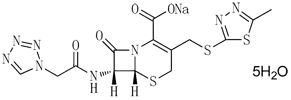 Cefazolin sodium pentahydrate compound and preparation method and medicine composition thereof