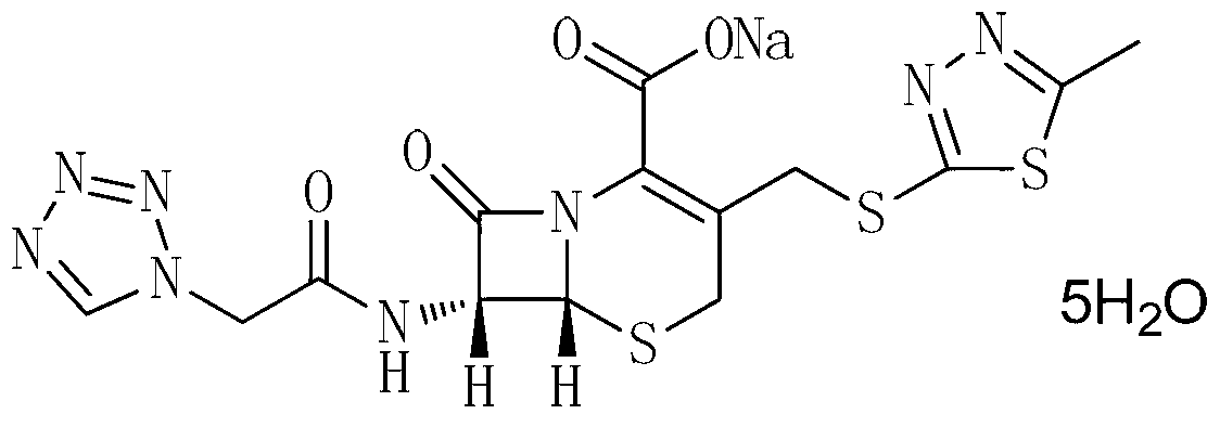 Cefazolin sodium pentahydrate compound and preparation method and medicine composition thereof