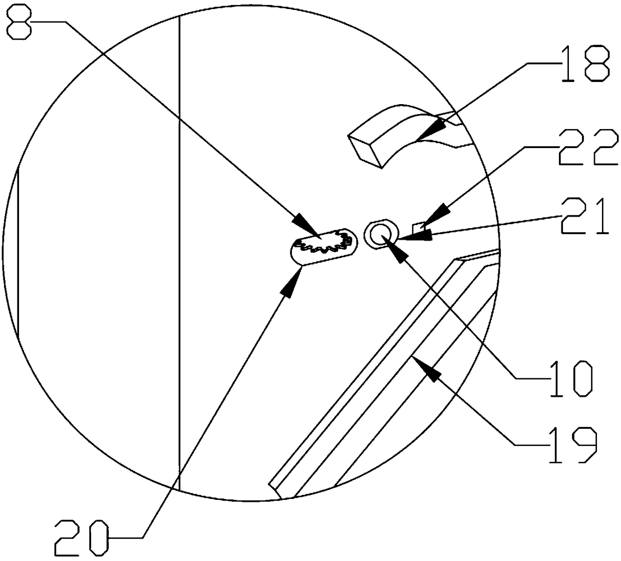 A switch cabinet drawer push-pull structure