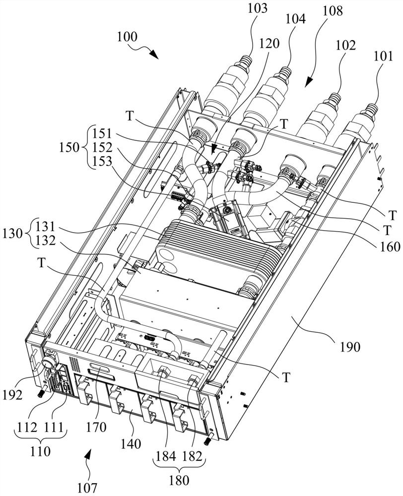 Cooling liquid distribution device