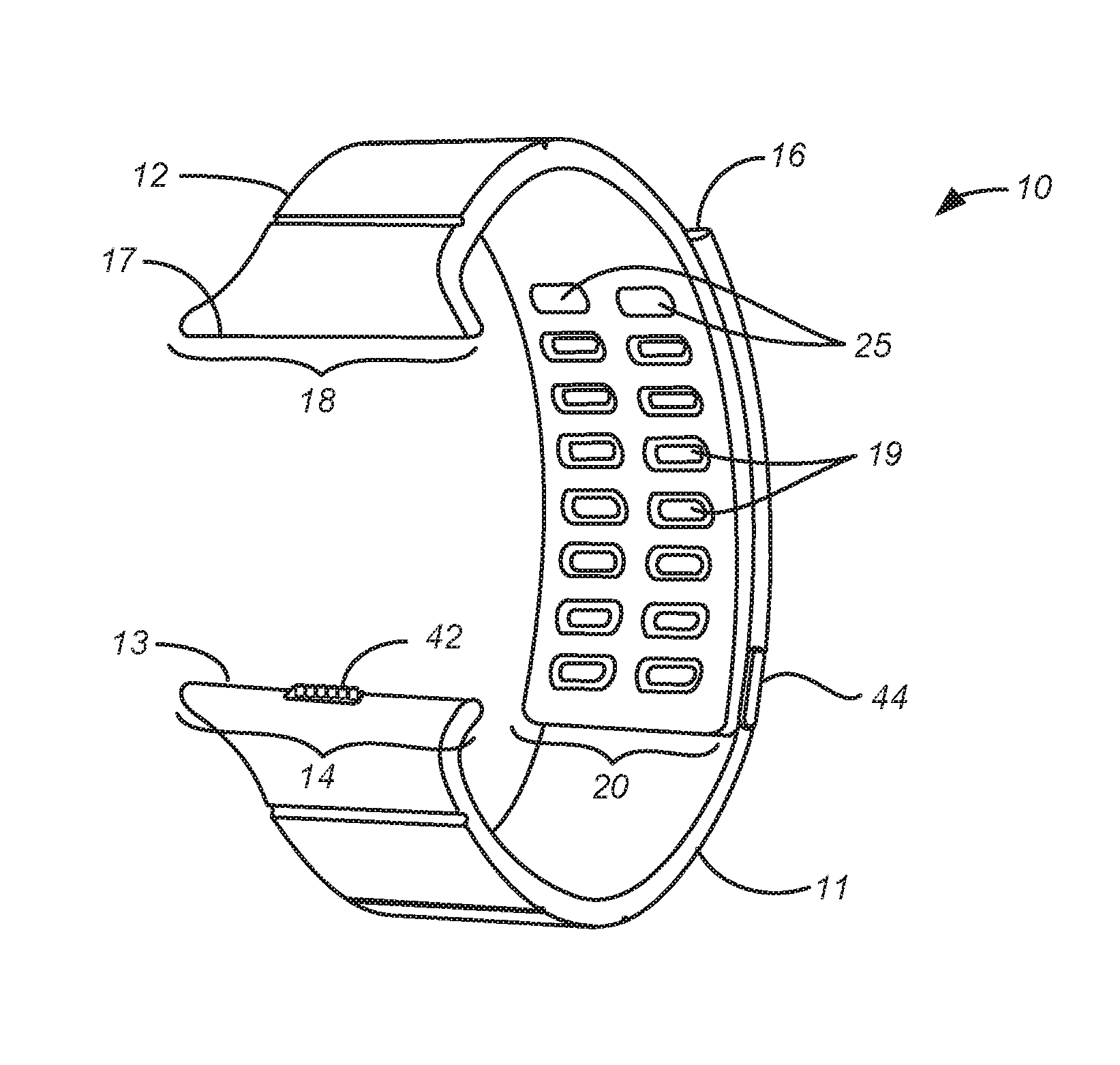 Flexible unitary charging band system