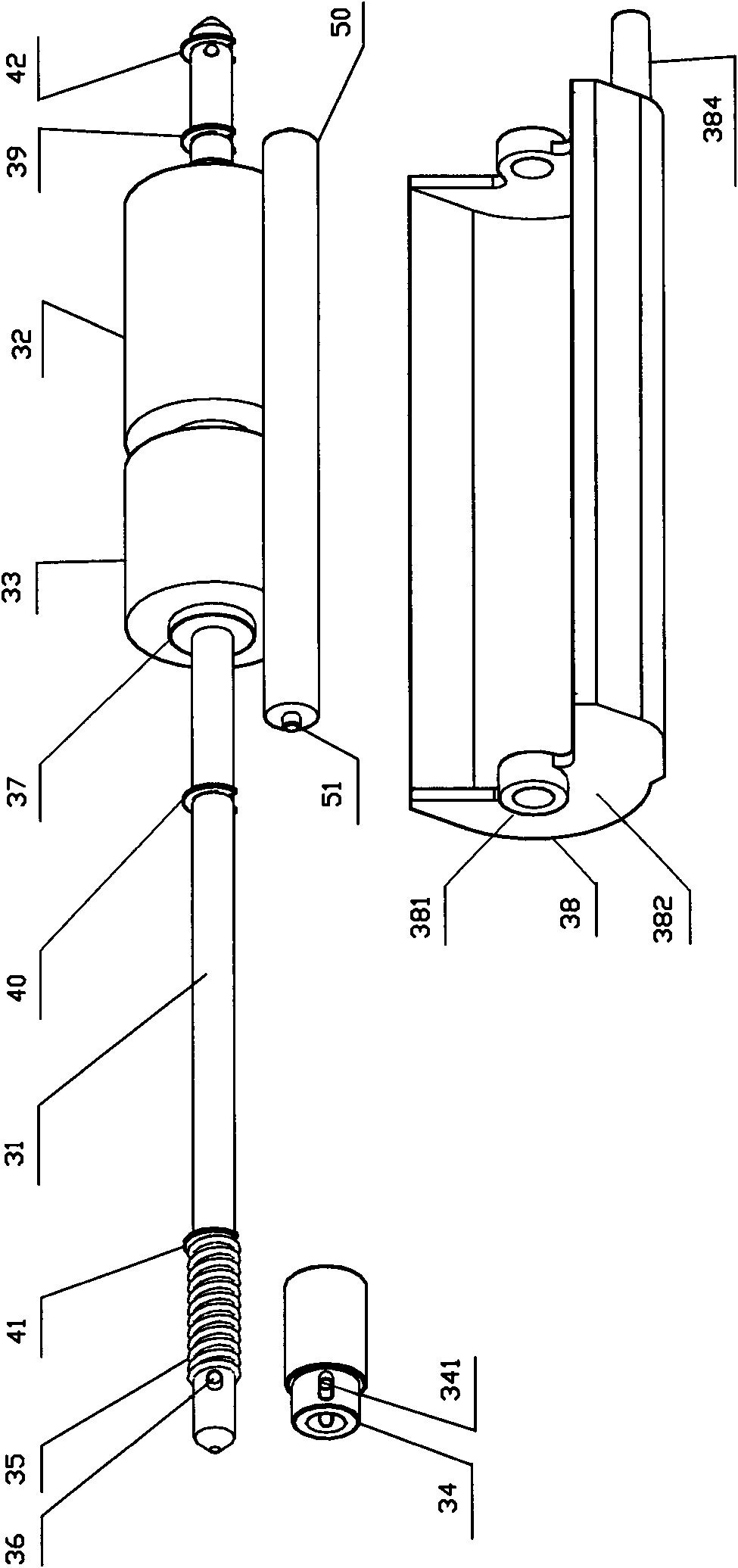 Ink roller system of dynamic numerical control stamping machine for bank receipt