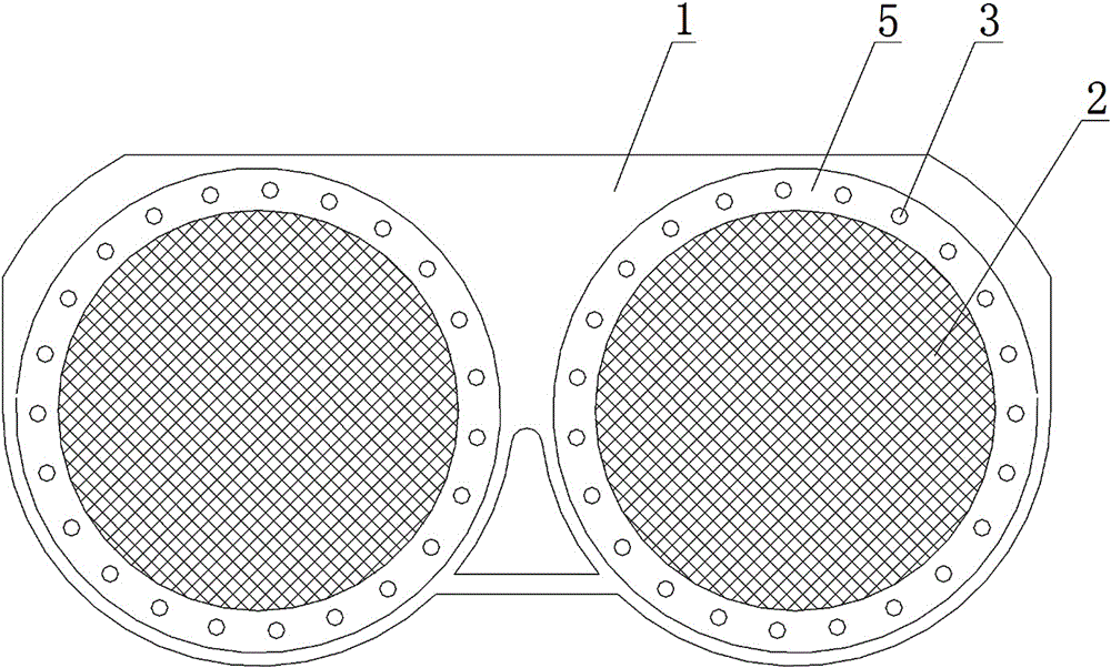 A welding device for crimping rings of end caps with a stripper plate