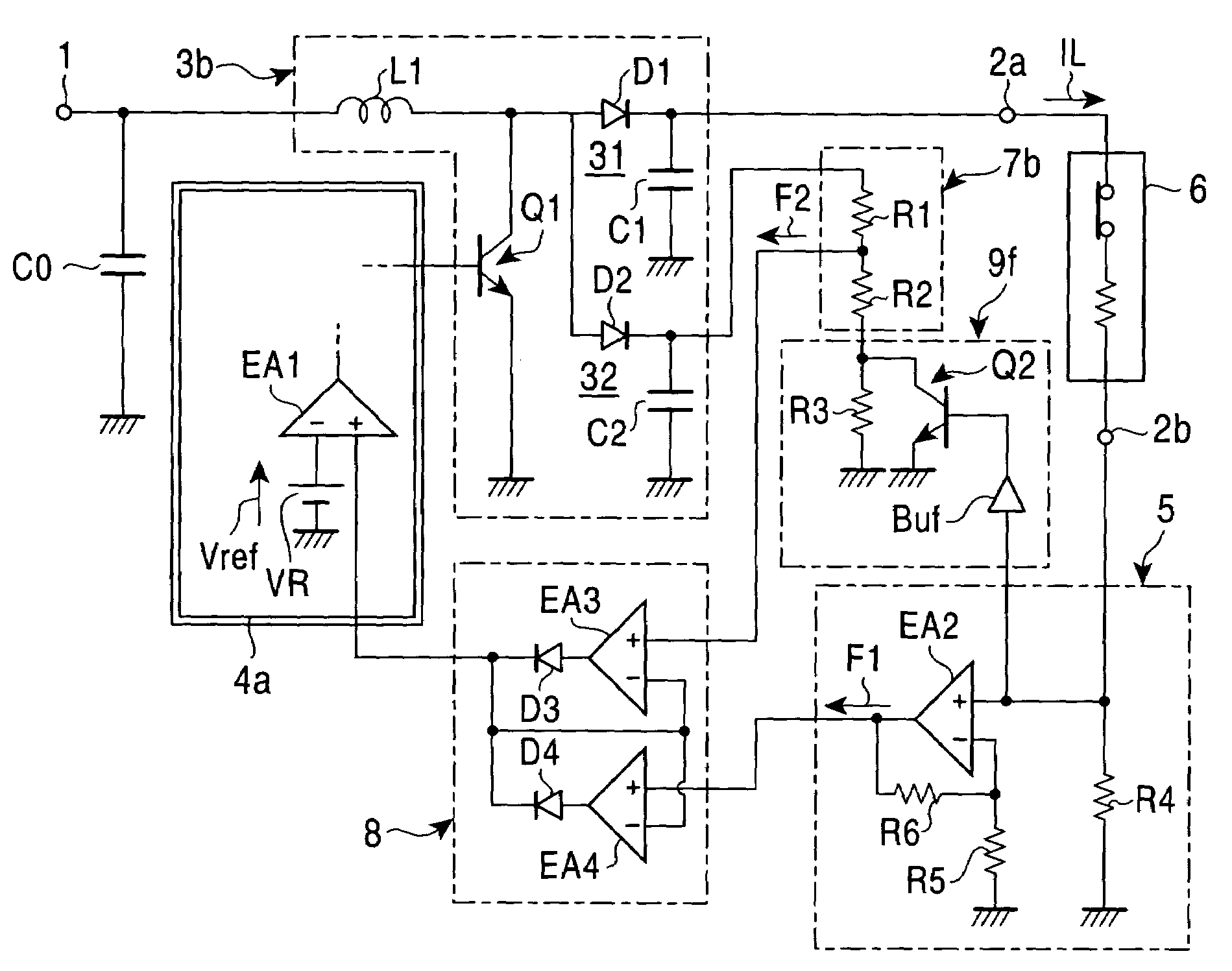 Switching-type constant current power supply device