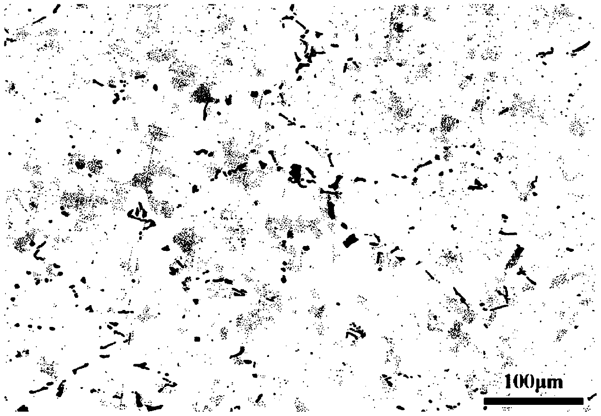 A kind of double-scale tic particle composite strengthening low-alloy super wear-resistant steel and manufacturing method thereof