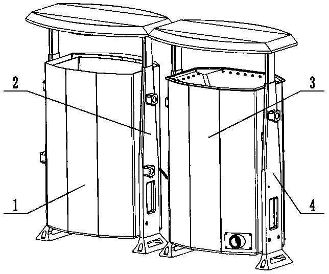 Intelligent processing and recycling system for dry and wet garbage