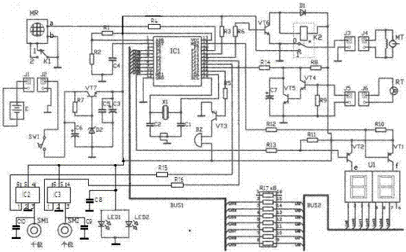 Intelligent safety control device for household gas cooker